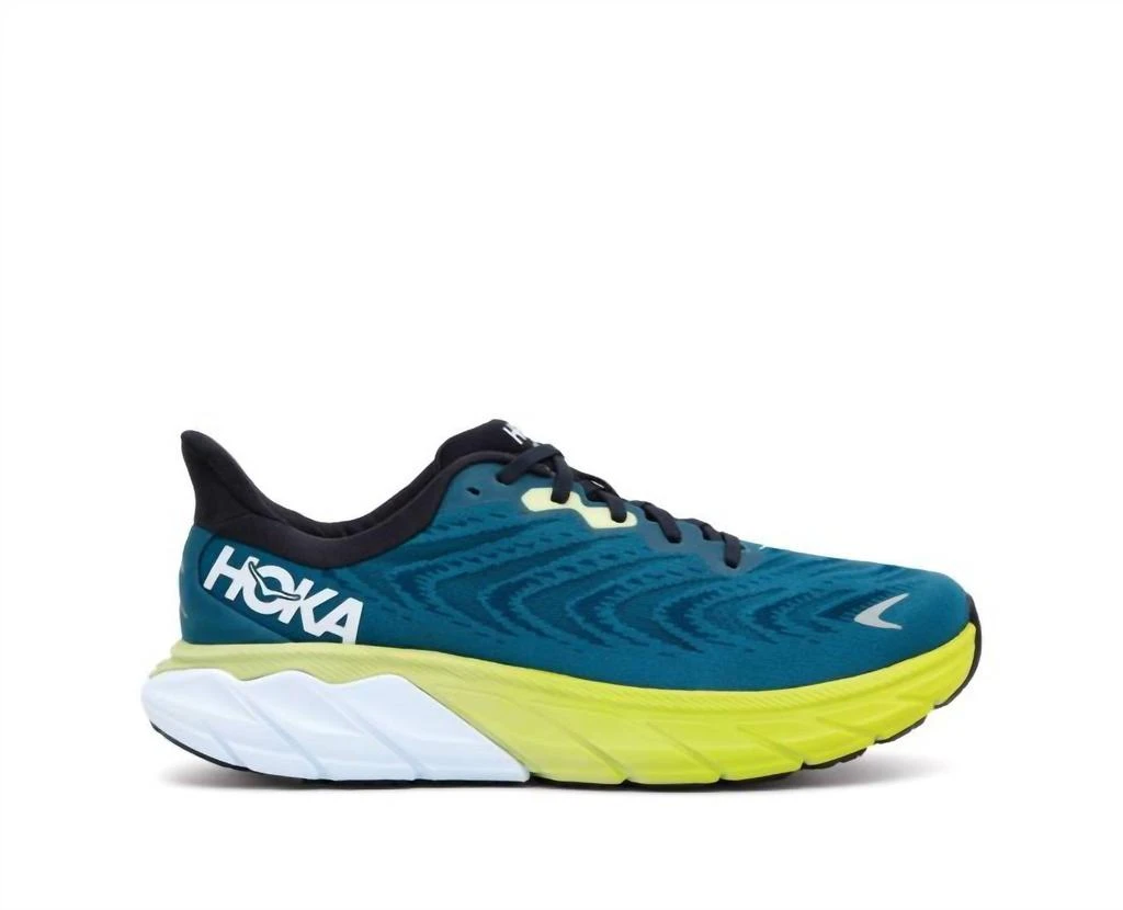 Hoka One One Men's Arahi 6 Wide Running Shoes In Blue Graphite/blue Coral 5