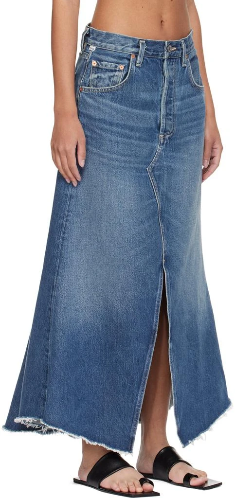 Citizens of Humanity Navy Mina Denim Midi Skirt 2