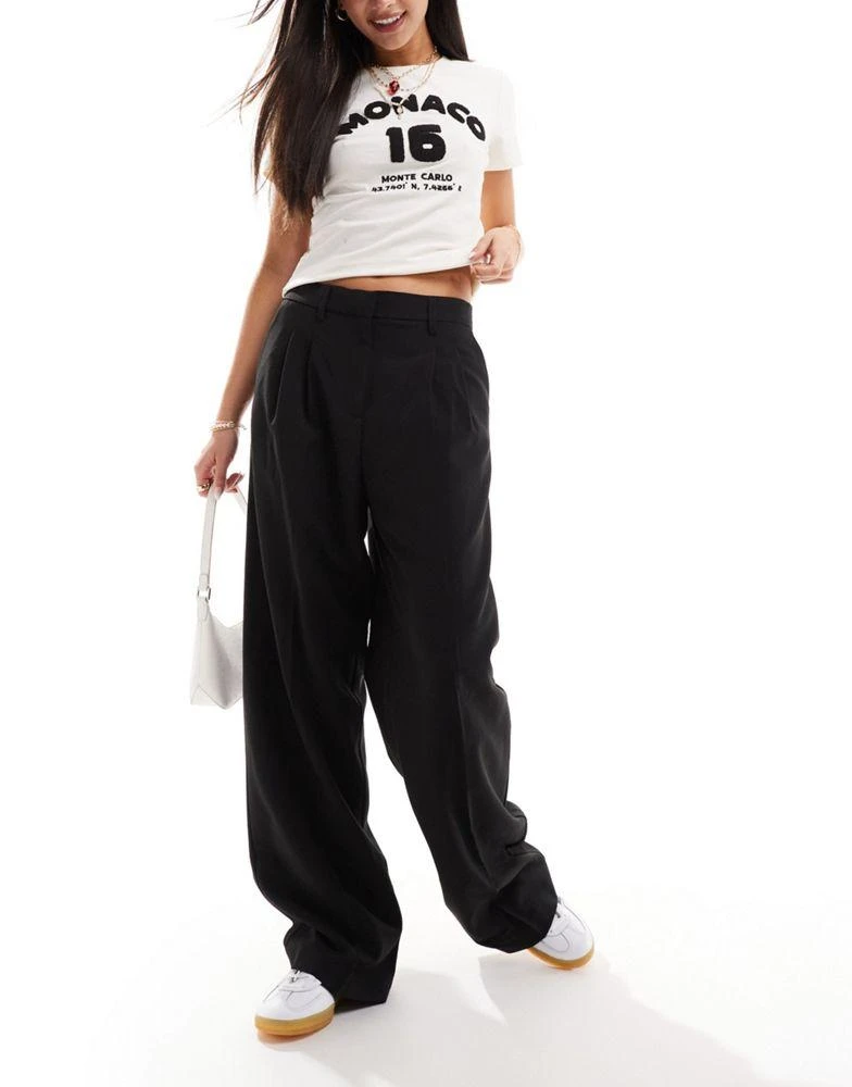 VERO MODA Vero Moda wide leg dad trousers in black 1