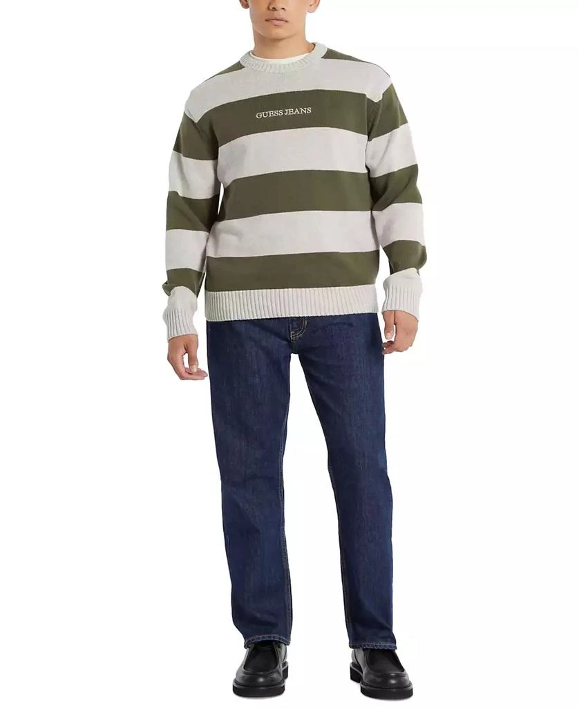 GUESS JEANS Men's Stripe Logo Sweater 4