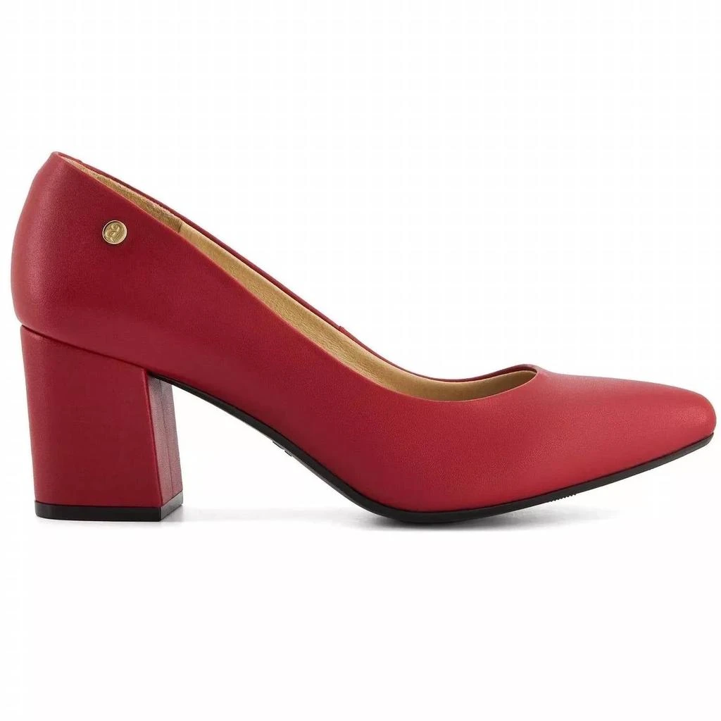 Andrea Women's Block Heel Pumps In Red 2