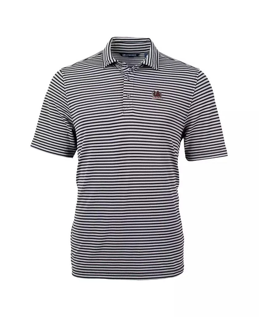 Cutter & Buck Men's Black South Carolina Gamecocks Vault DryTec Virtue Eco Pique Stripe Polo 3