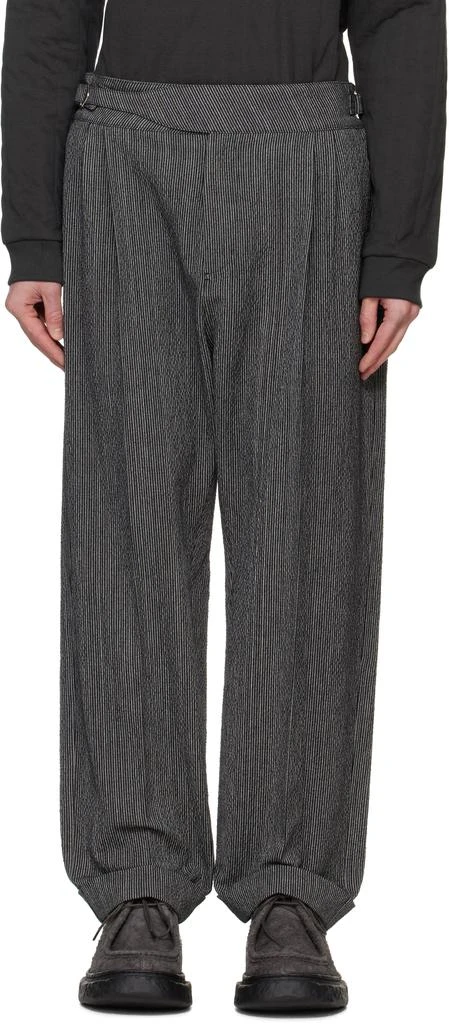 Craig Green Gray Double Pleat Trousers 1