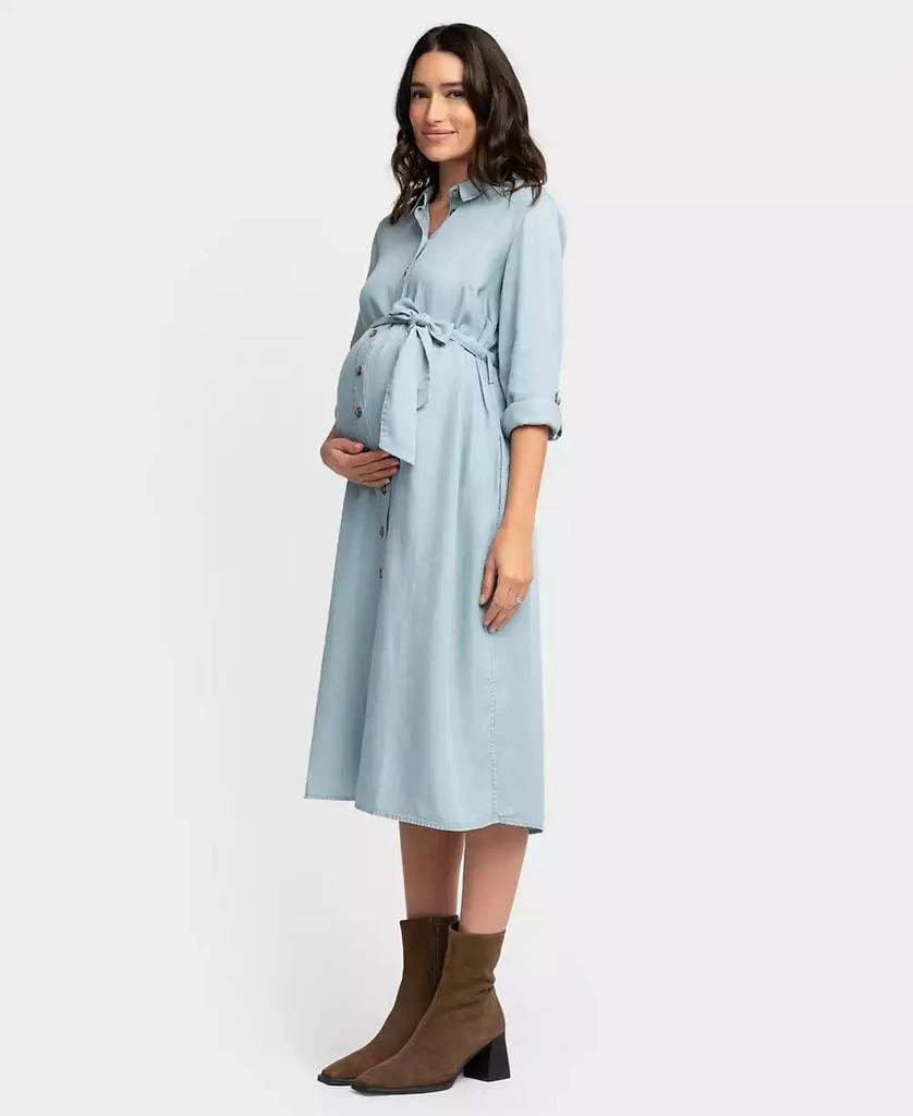 Seraphine Women's Maternity Denim Style Shirt Dress 6