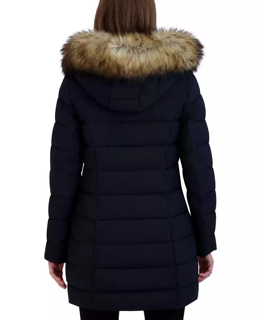 Laundry by Shelli Segal Women's Faux-Fur-Trim Hooded Puffer Coat 2