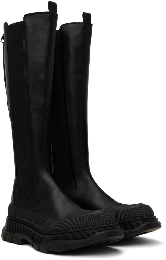Alexander McQueen Black Tread Slick Boots 4
