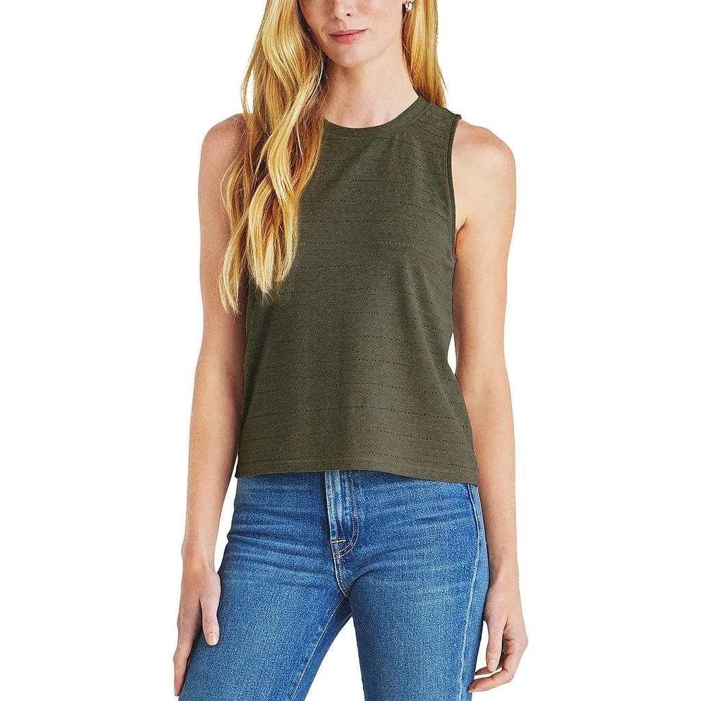 LOVESHACKFANCY Womens Textured Sleeveless Tank Top 1