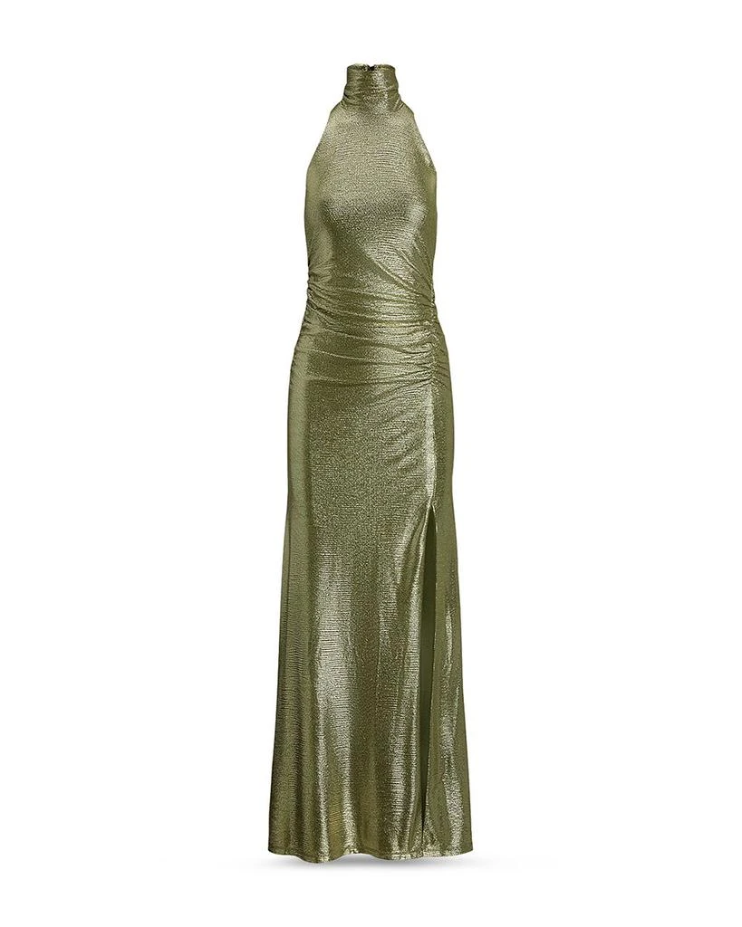 Ralph Lauren Metallic Sleeveless Turtleneck Gown 6