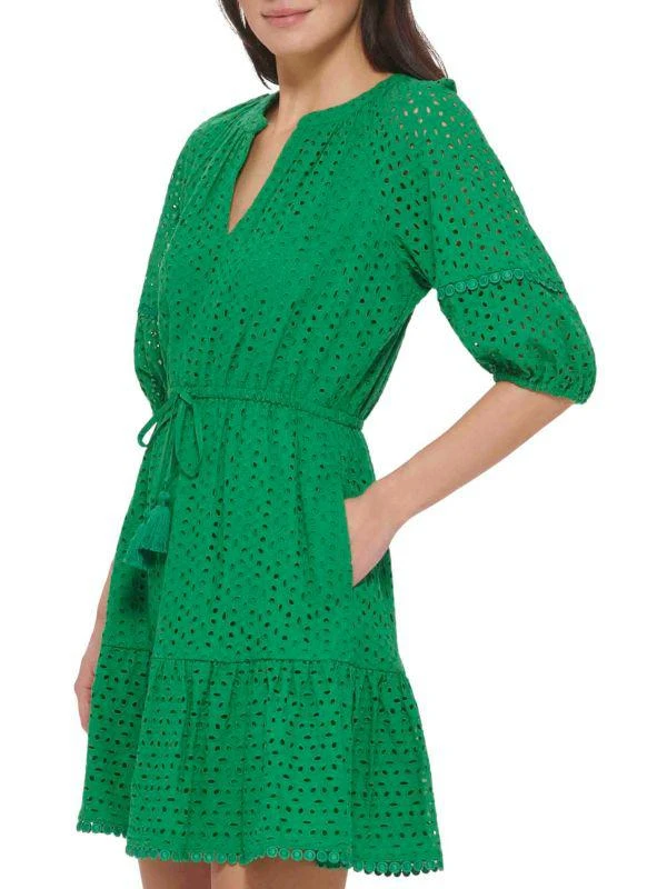 Vince Camuto Fit & Flare Eyelet Mini Dress 3