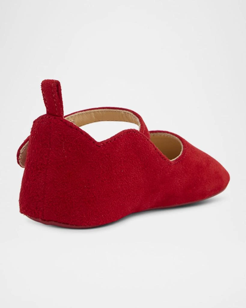 Christian Louboutin Girl
s Love Chick Suede Ballerina Flats, Baby 2