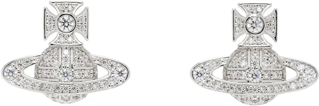 Vivienne Westwood Silver Pina Bas Relief Earrings - JEWELRY