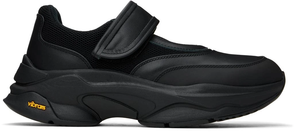 YOHJI YAMAMOTO Black Cow Leather Sneakers 1