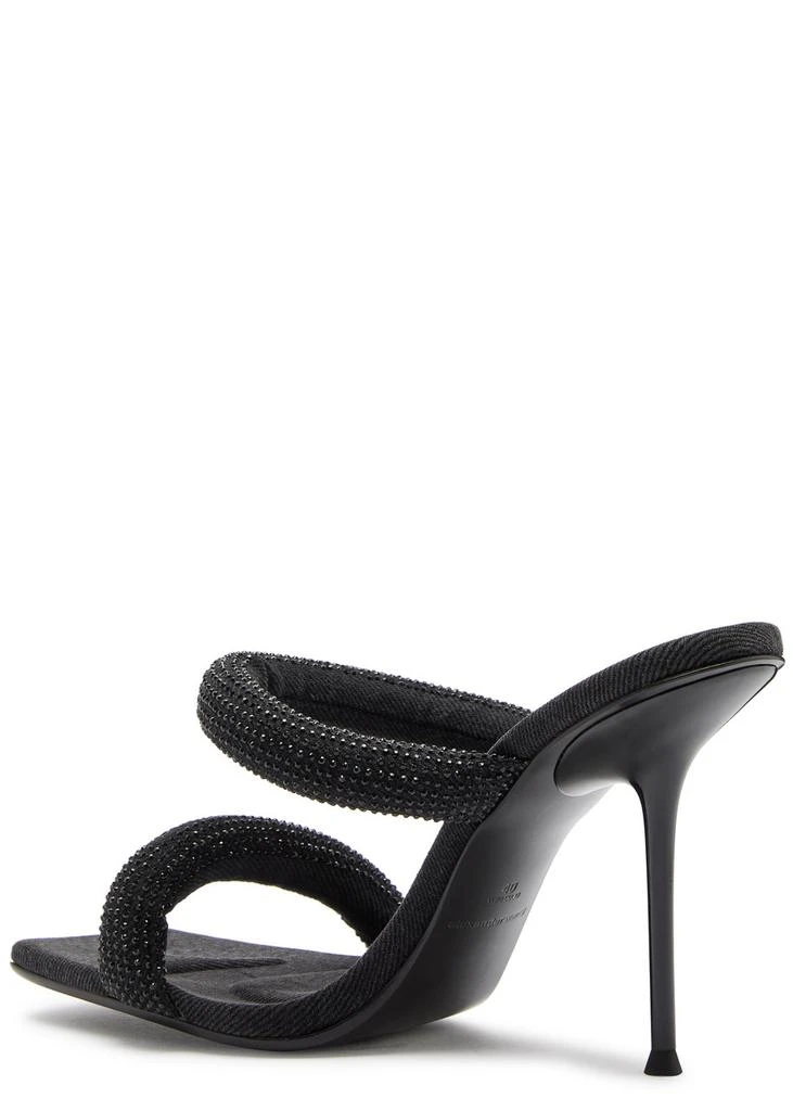 Alexander Wang Julie 105 crystal-embellished tubular denim sandals 2