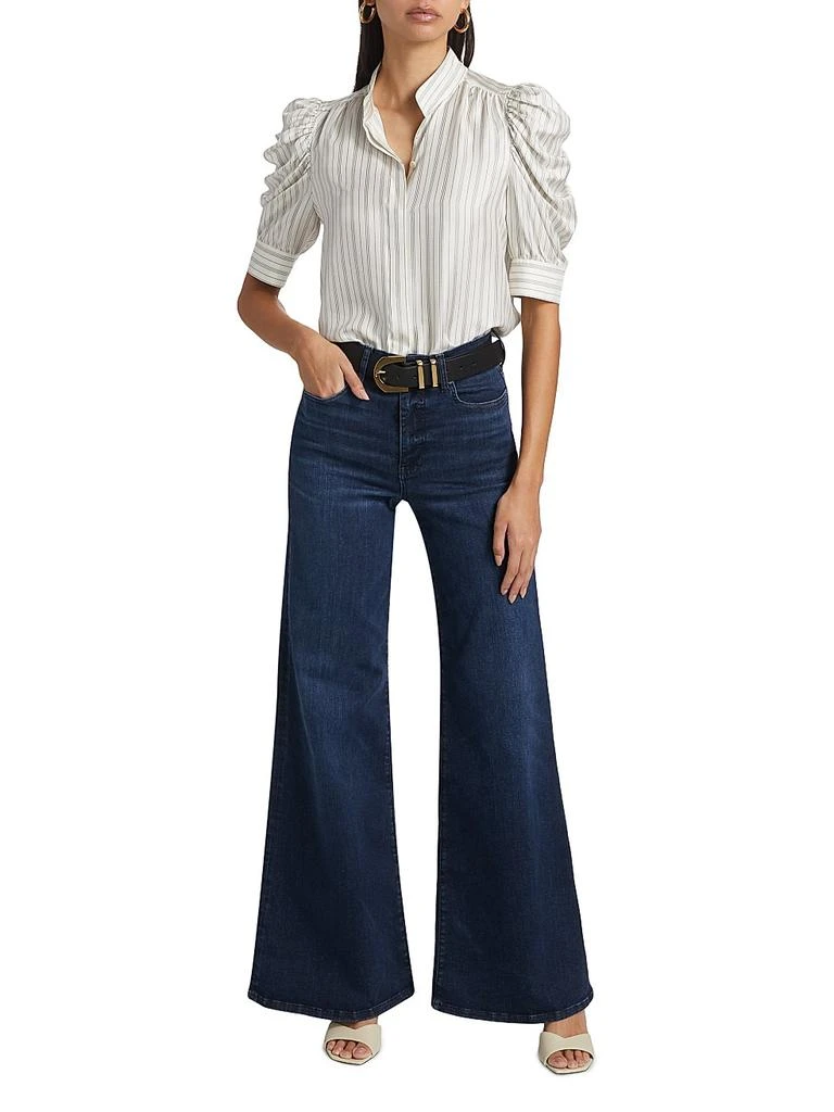 FRAME Gillian Striped Silk Blouse 2