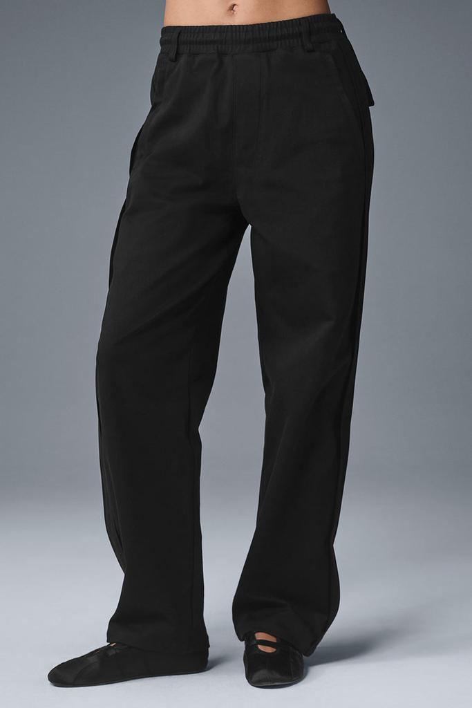 Alo High-Waist Ski-Moto Puffer Pant - Black - Yoga - Free