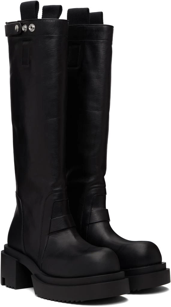 Rick Owens Black Concordians Pull On Mega Tractor Boots 4