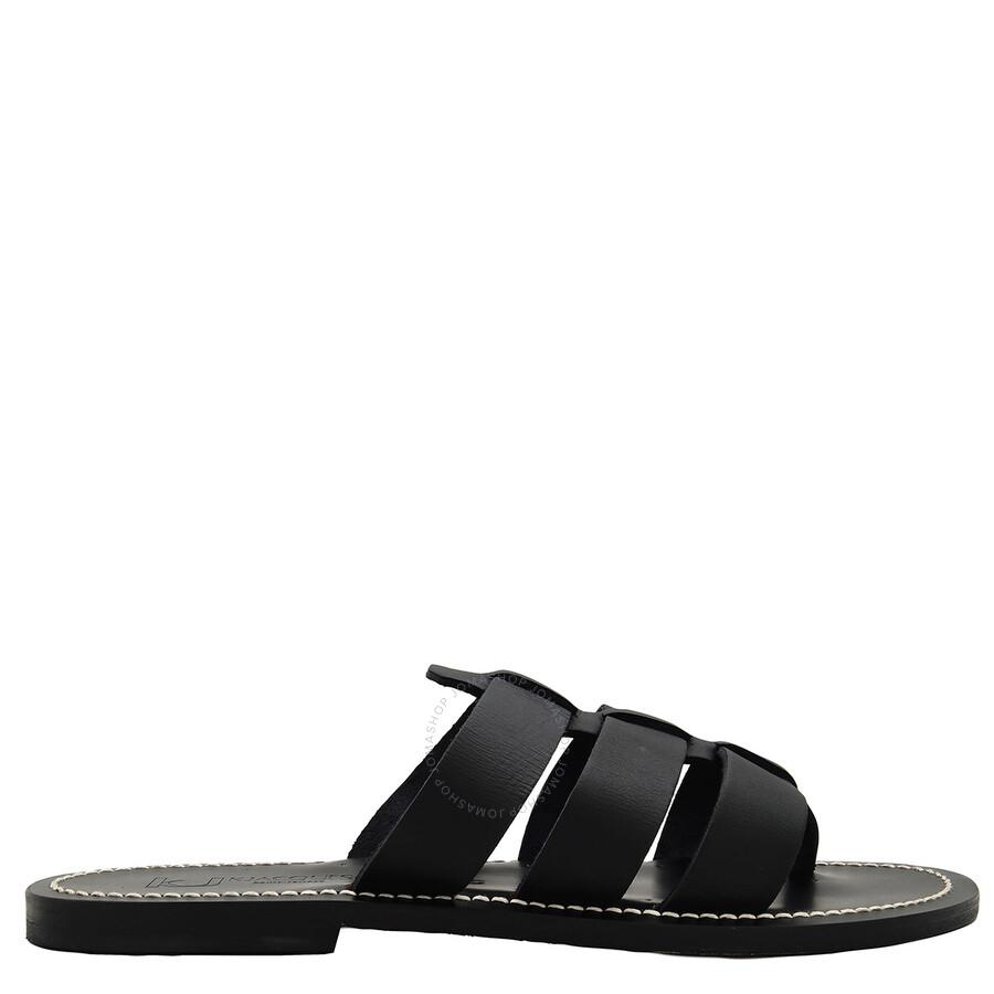 K. Jacques Dolon Leather Flat Sandals