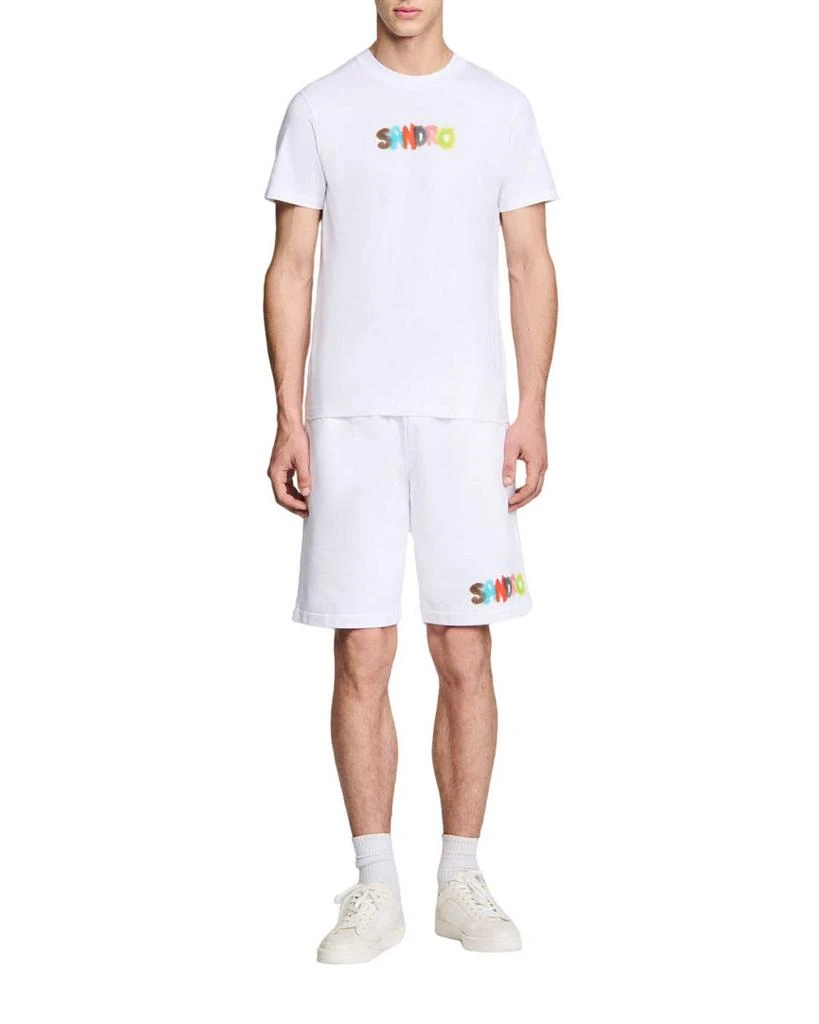 Sandro Arty Watercolor Logo Print Tee 4