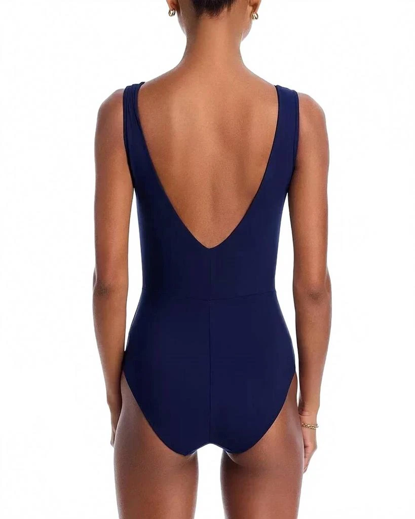 Chiara Boni La Petite Robe Classic Filly One Piece Swimsuit In Navy / White 2