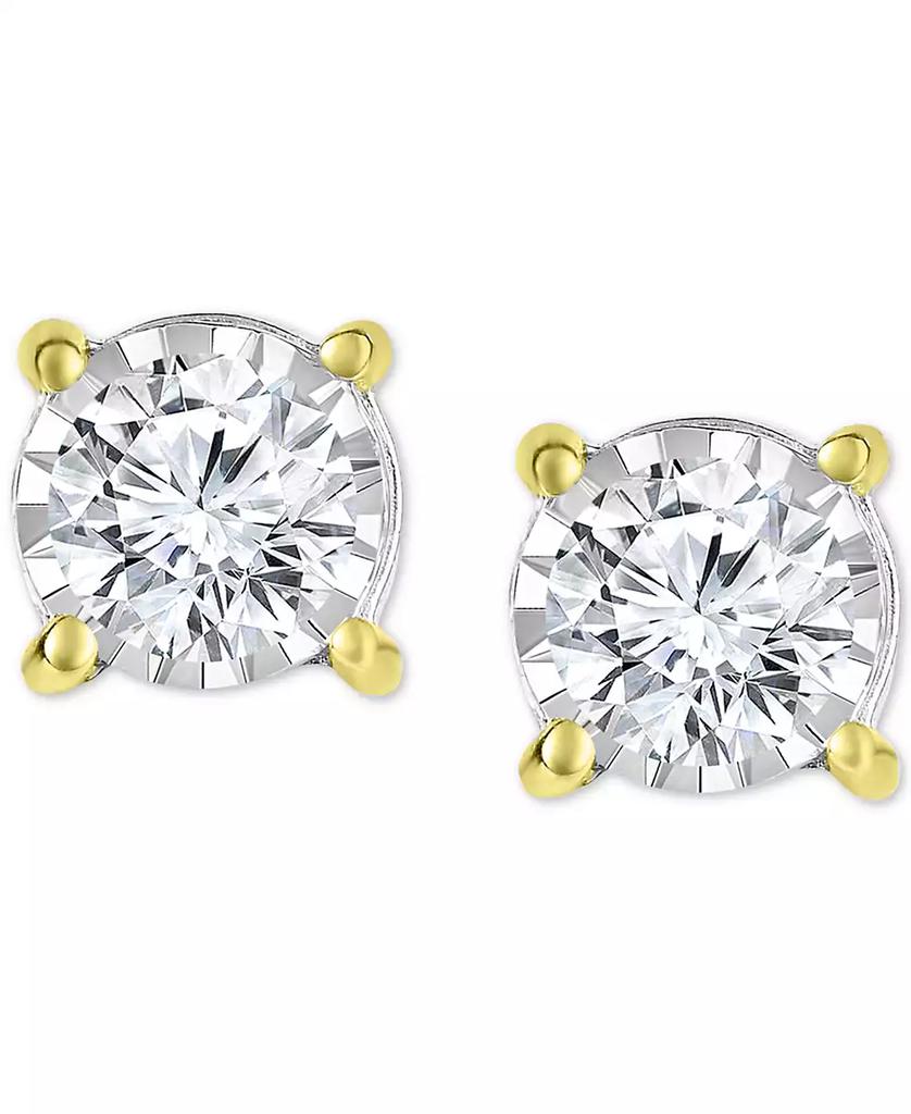 TruMiracle Diamond Stud Earrings (1/2 ct. t.w.) in 14k White, Yellow or Rose Gold