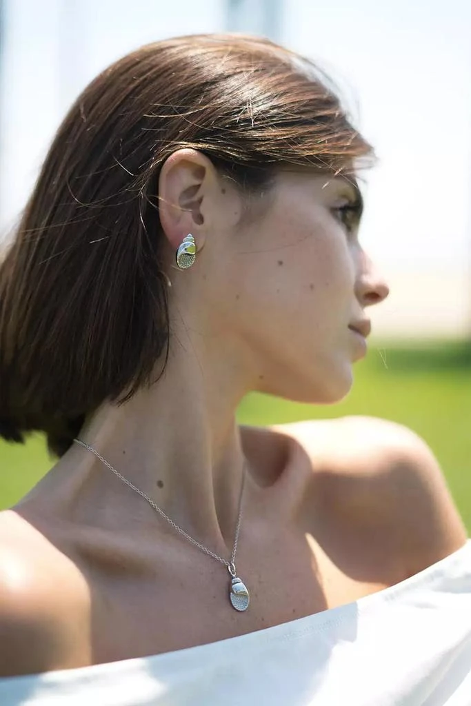 Classicharms Lexi Crystal Seashell Stud Earrings 3