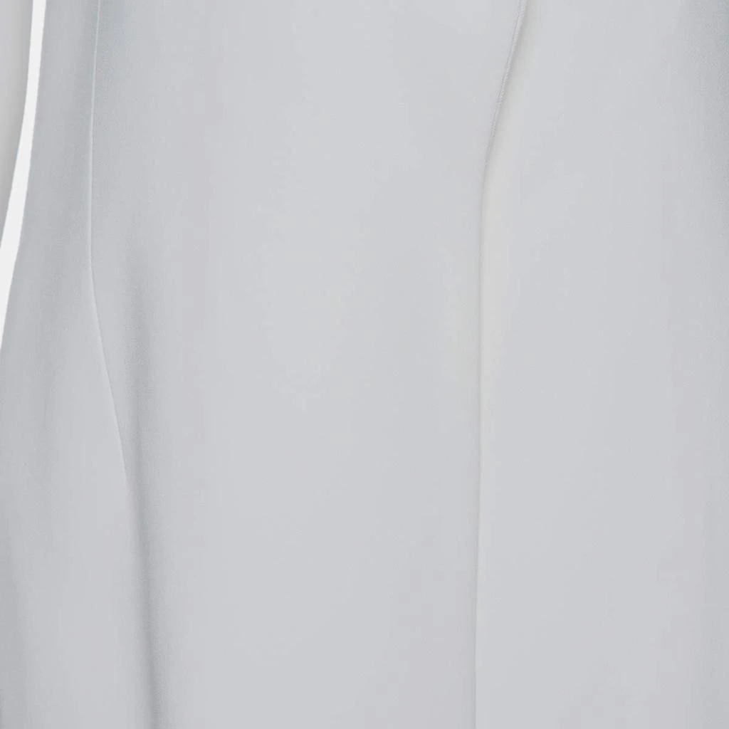 CUSHNIE Cushnie et Ochs White Crepe Collared Open Front Coat S 4