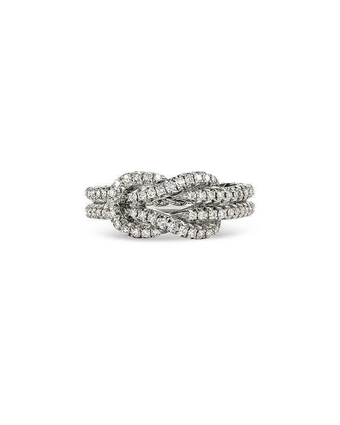 John Hardy Sterling Silver Love Knot Diamond Ring