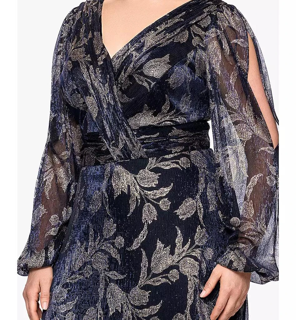 longer tennis dress Dainty Tie-Up Long Sleeve Tennis Dress (Navy Blue) main image 1