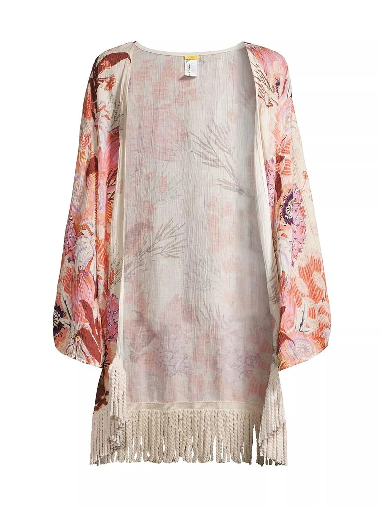 Agua Bendita Juana Boreal Floral Fringe Tunic 1