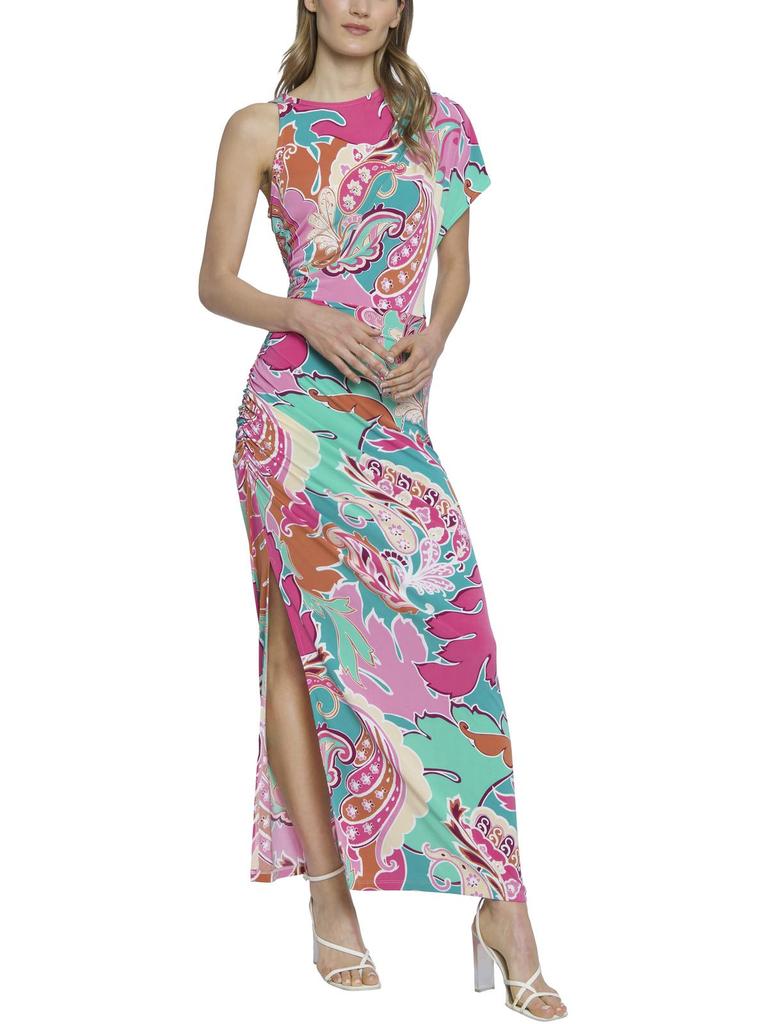 Donna Morgan Womens Paisley Printed Maxi Dress