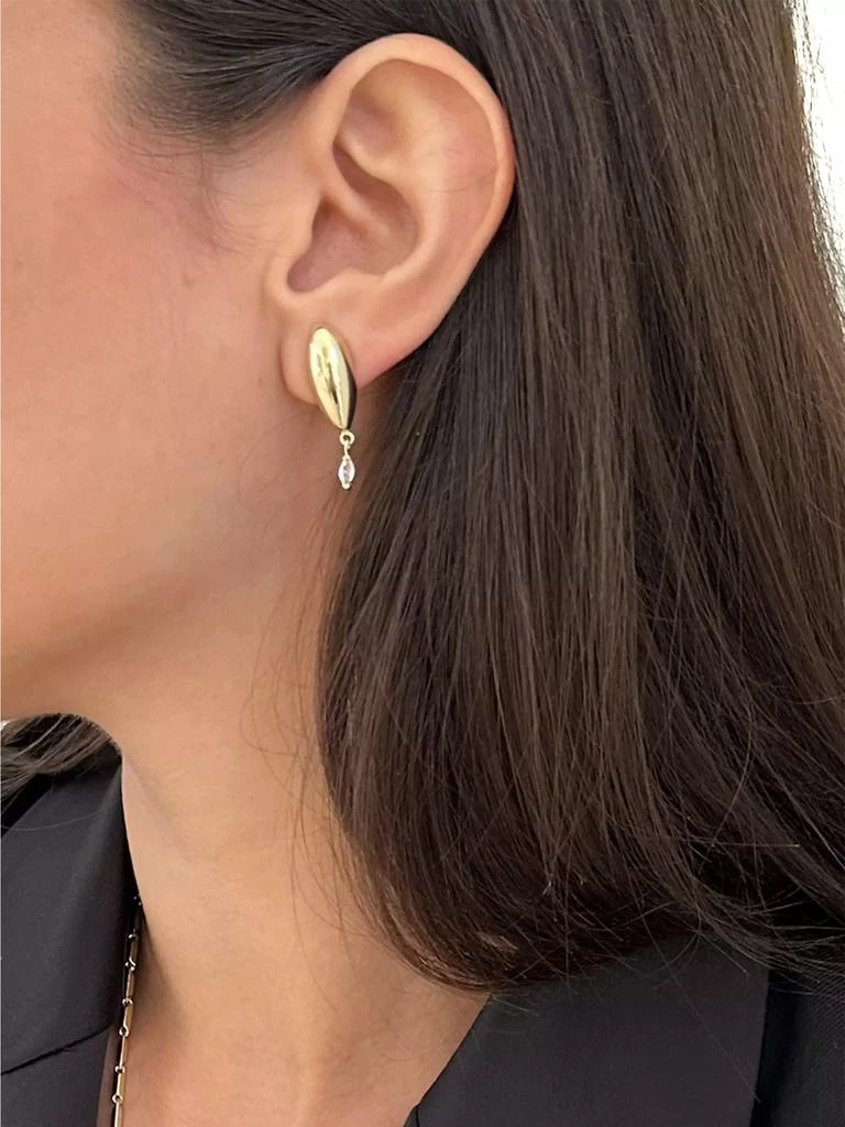 Jennifer Zeuner Delora 18K-Gold-Plated & White Sapphire Drop Earrings 2