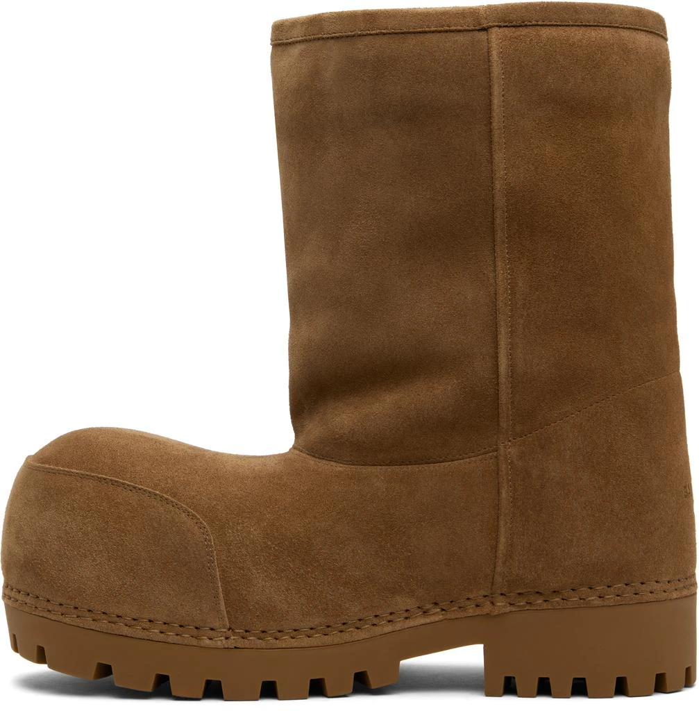 Balenciaga Tan Alaska Fur Low Boots 3