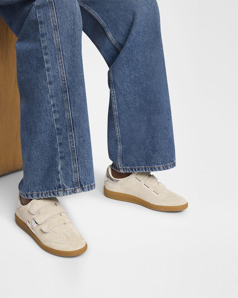 Isabel Marant Beth Bicolor Mixed Leather Sneakers