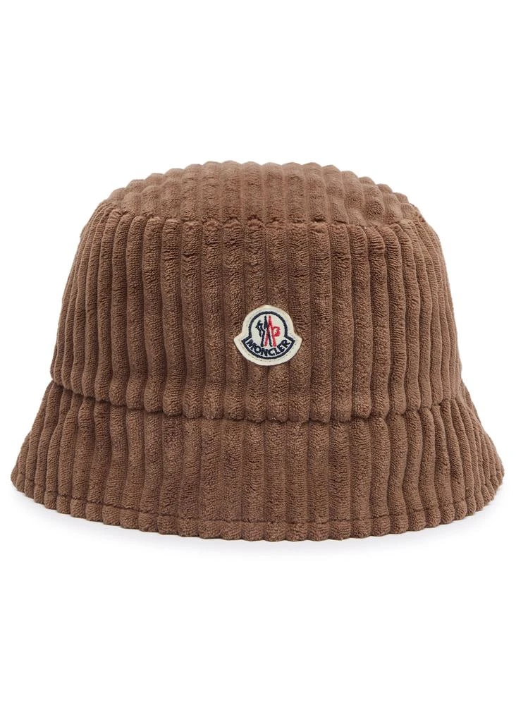 Moncler Logo corduroy bucket hat 1