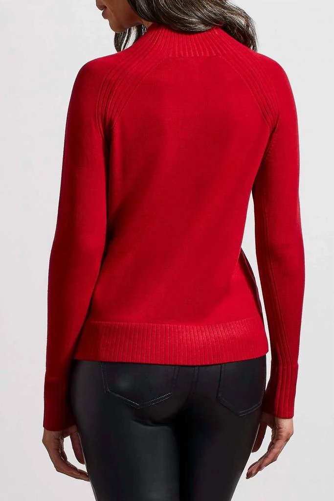 Tribal Tribal - Red Funnel Neck Sweater 2