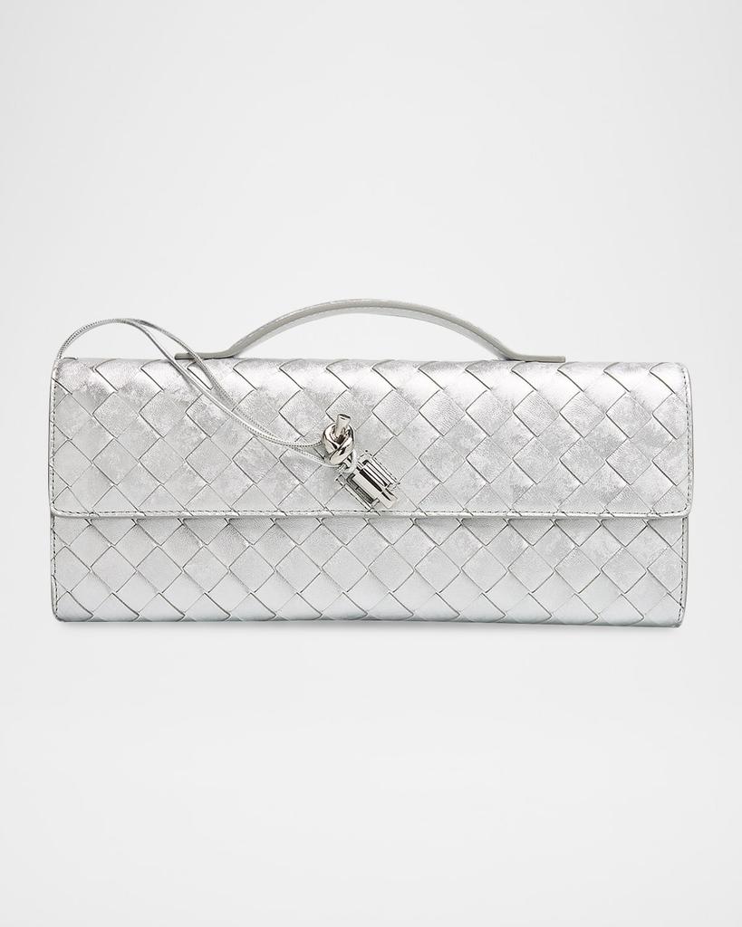 Bottega Veneta Andiamo Laminated Leather Clutch Bag