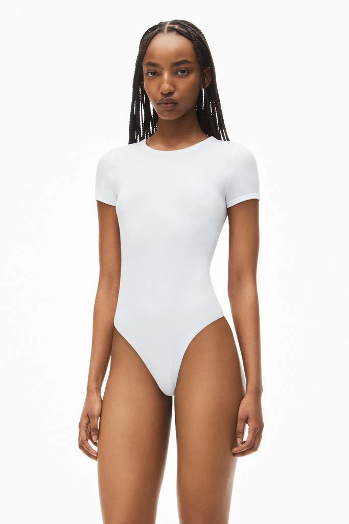 Alexander Wang short-sleeve bodysuit in rib-knit jersey 1