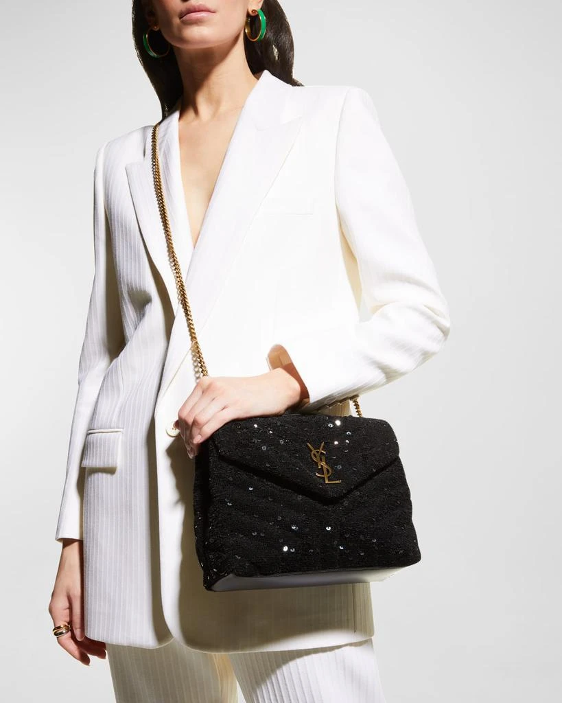 Yves Saint Laurent Loulou Small YSL Sequin Shoulder Bag 2