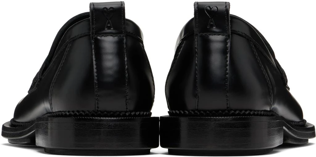 AMI Black Leather Anatomical Toe Loafers 2