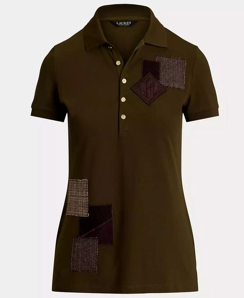 Ralph Lauren Women's Patchwork Piqué Polo Shirt, Regular & Petite 5