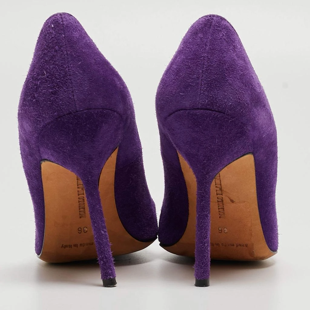 Manolo Blahnik Manolo Blahnik Purple Suede BB Pointed Toe Pumps Size 36 6