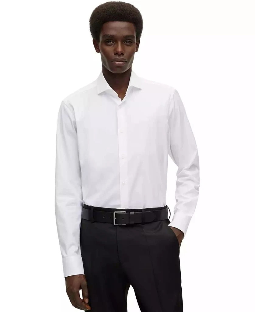linen mens dress shirt ECOALF Blue Alfredo Linen Shirt