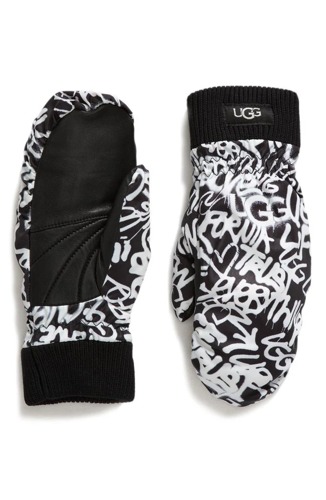 UGG Grafitti All Weather Leather Palm Mittens 1