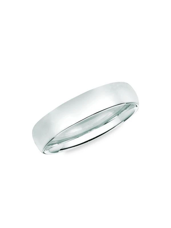 Saks Fifth Avenue 14K White Gold Wedding Band Ring 1