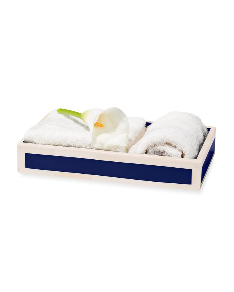 LADORADA Ink Blue & Bone Bath Tray