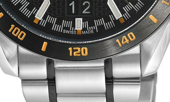 GV2 Freccia Stainless Steel Swiss Quartz Bracelet Watch, 42mm 4