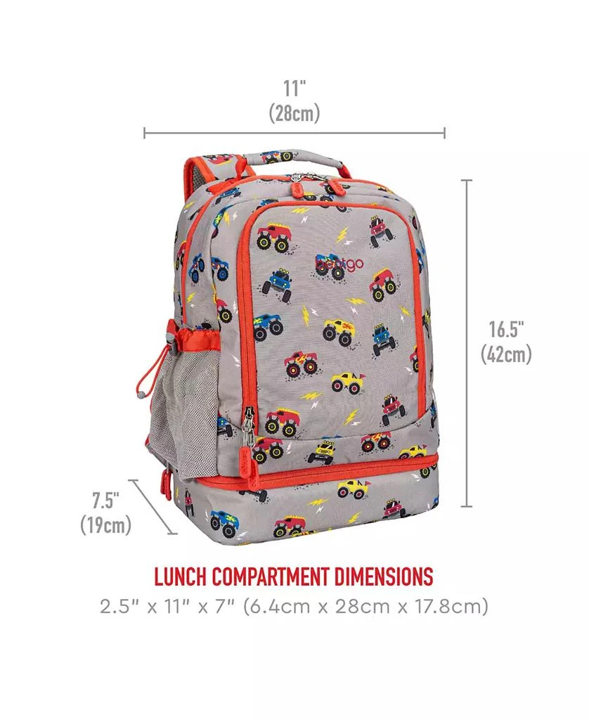 Bentgo Kids Prints 2-In-1 Backpack and Insulated Lunch Bag - Trucks 5