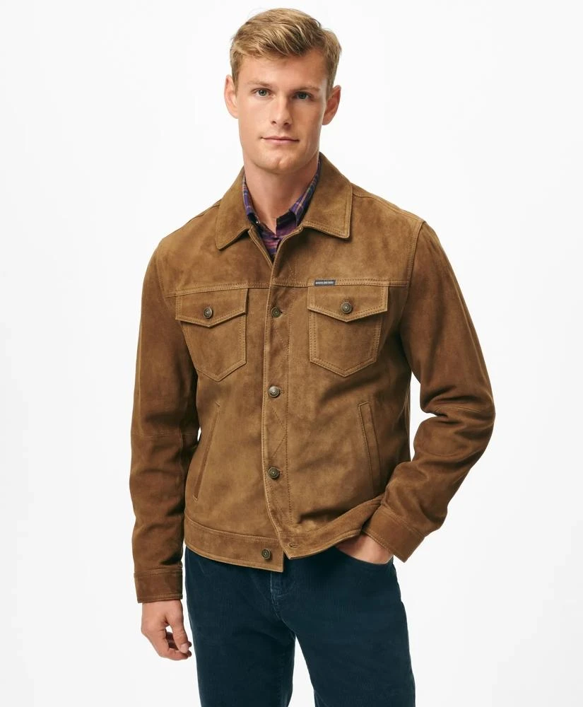 Brooks Brothers Suede Trucker Jacket 2