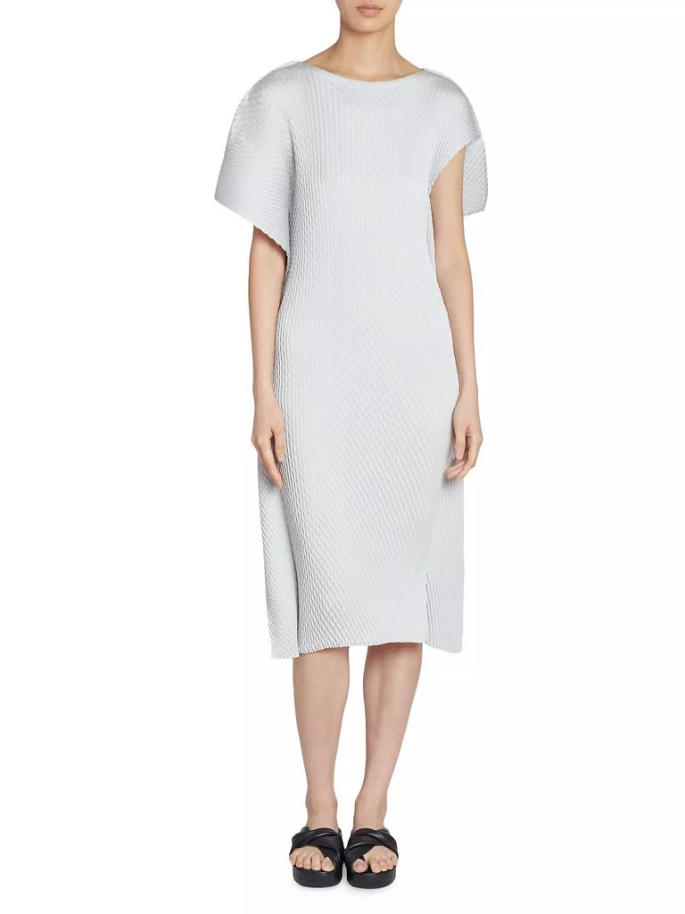 Issey Miyake Sleek Pleats Asymmetric Midi-Dress 3