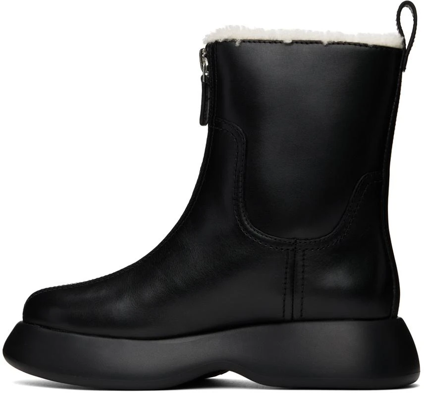 3.1 Phillip Lim Black Mercer Zip Shearling Boots 3